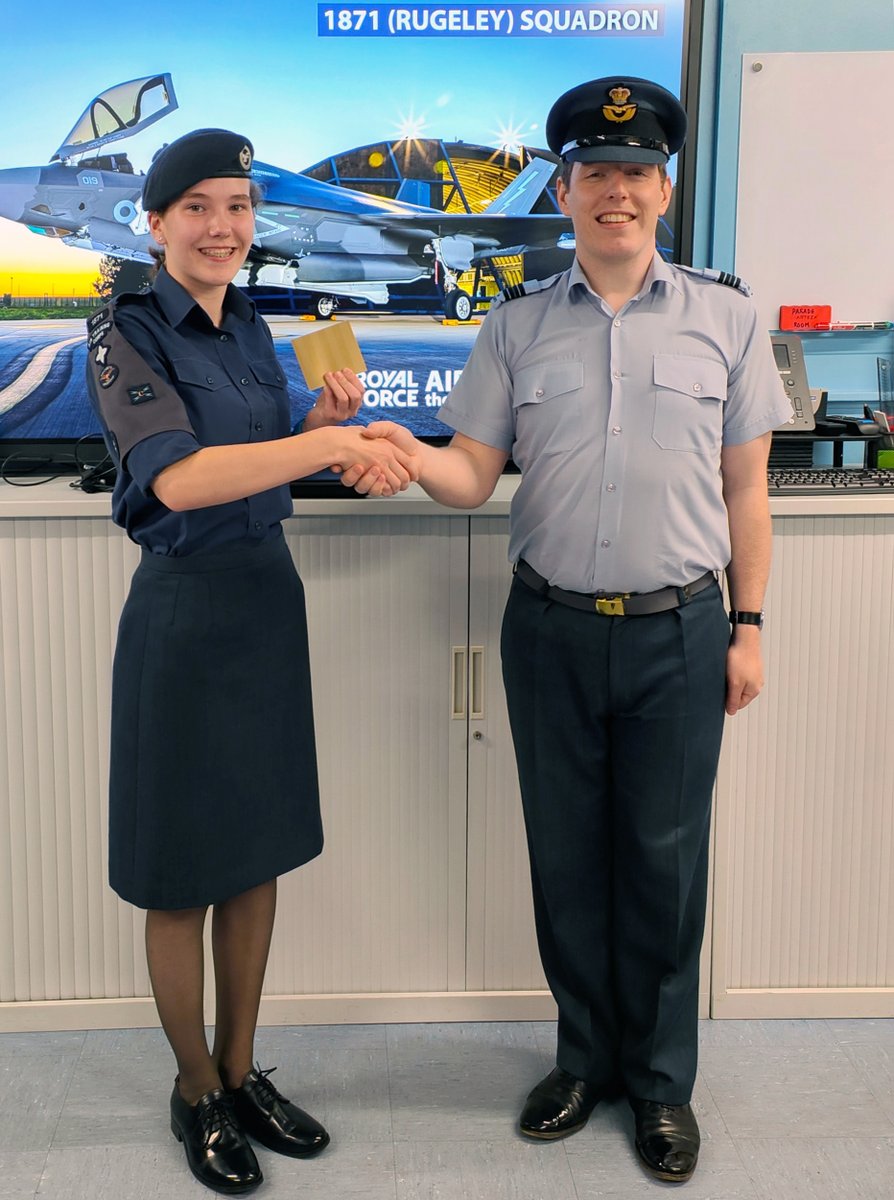 Our OC was delighted to present our cadet of the month a gift voucher for outstanding achievement in April. Cadet Gathergood was a great role model to other cadets on our recent camp, and has also consistently maintained a high standard of uniform.