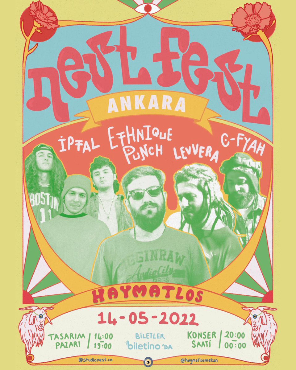 Ankara! Bu yılki janti buluşmamıza sayılı günler kaldı. Dostlar meclisi Haymatlos'ta, alevli bi line-up ile <a href="/StudioNestco/">Studio Nest</a> Nest Fest kapsamında çalıyorum. Bendenizin yanısıra İptal, Levvera ve C-Fyah sahneyi harlayacak, herkesi bekleriz!