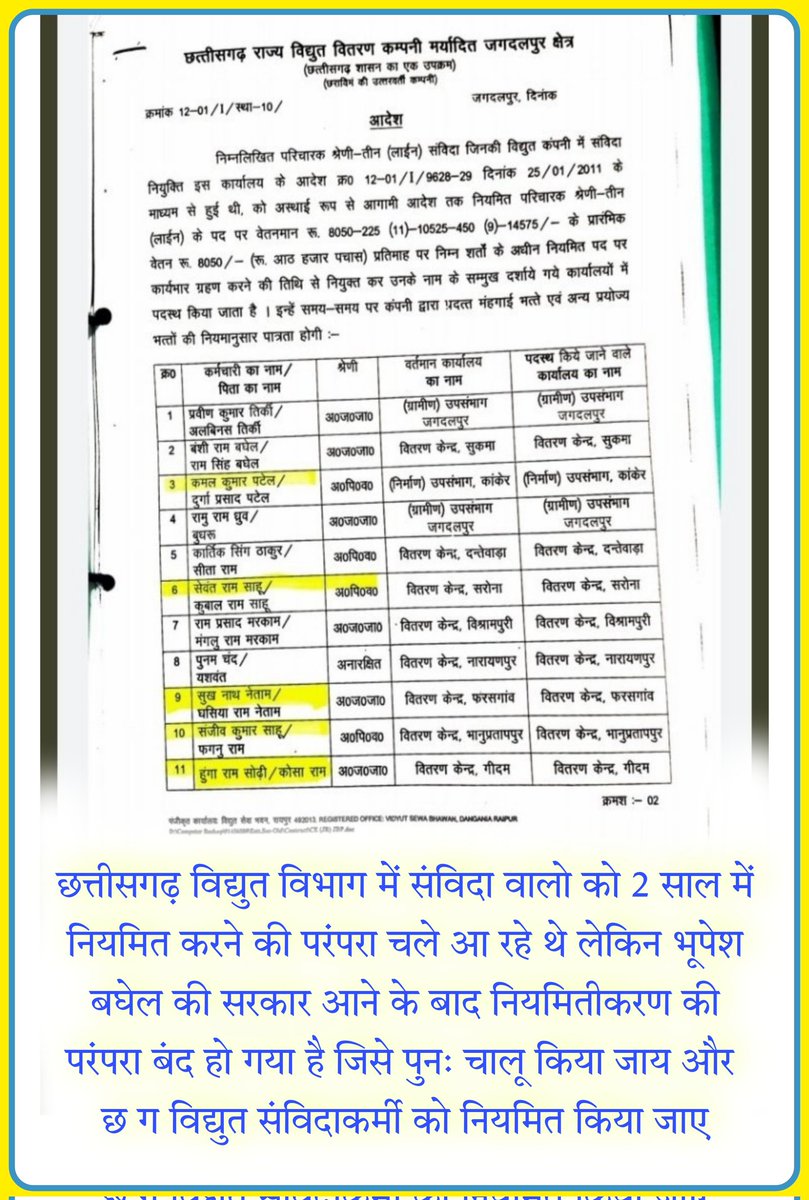 <a href="/INCChhattisgarh/">INC Chhattisgarh</a> <a href="/drramansingh/">Dr Raman Singh</a> बिजली विभाग स्वतंत्र निर्णय लेता है प्रदेश में बिजली विभाग ही 34% DA दे रहा इससे पता चलता है अब आप लोगो को तो टांग अड़ाने में मजा आता है ना नियमितीकरण का निर्णय भी ले रहा था आप लोगो ने राजनीति करके रोका दिया नही तो 2019 में रेगुलर हो जाता पूर्व में हर 3 साल में नियमित होता था