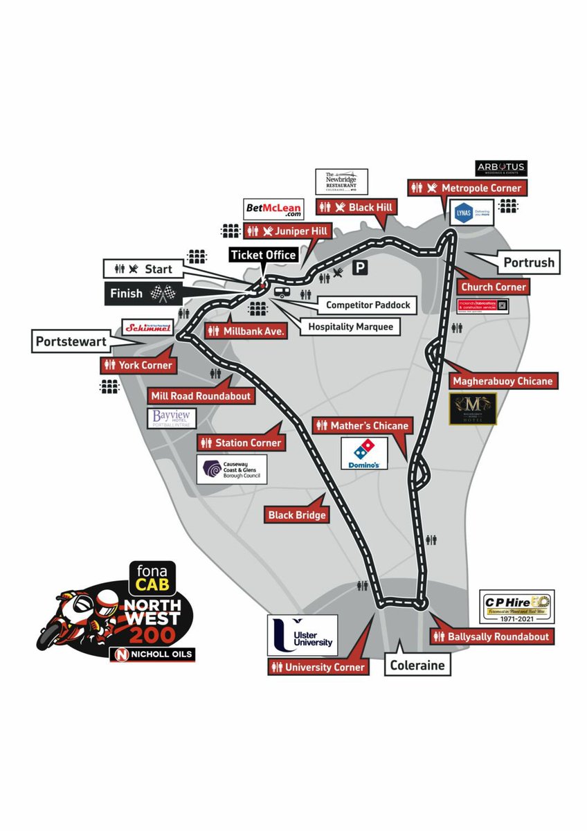 ClaireSugden's tweet photo. It is NW200 Week!  Big welcome to all our visitors on North Coast &amp; best of luck to all riders.  Everyone stay safe, look out for motorbikes &amp; bike safely. 

See link for road closures and contingency plans in case of poor weather or other issues.⬇️

👩🏻‍💻https://t.co/7xjwfTjuIs https://t.co/mARtrFxpd8