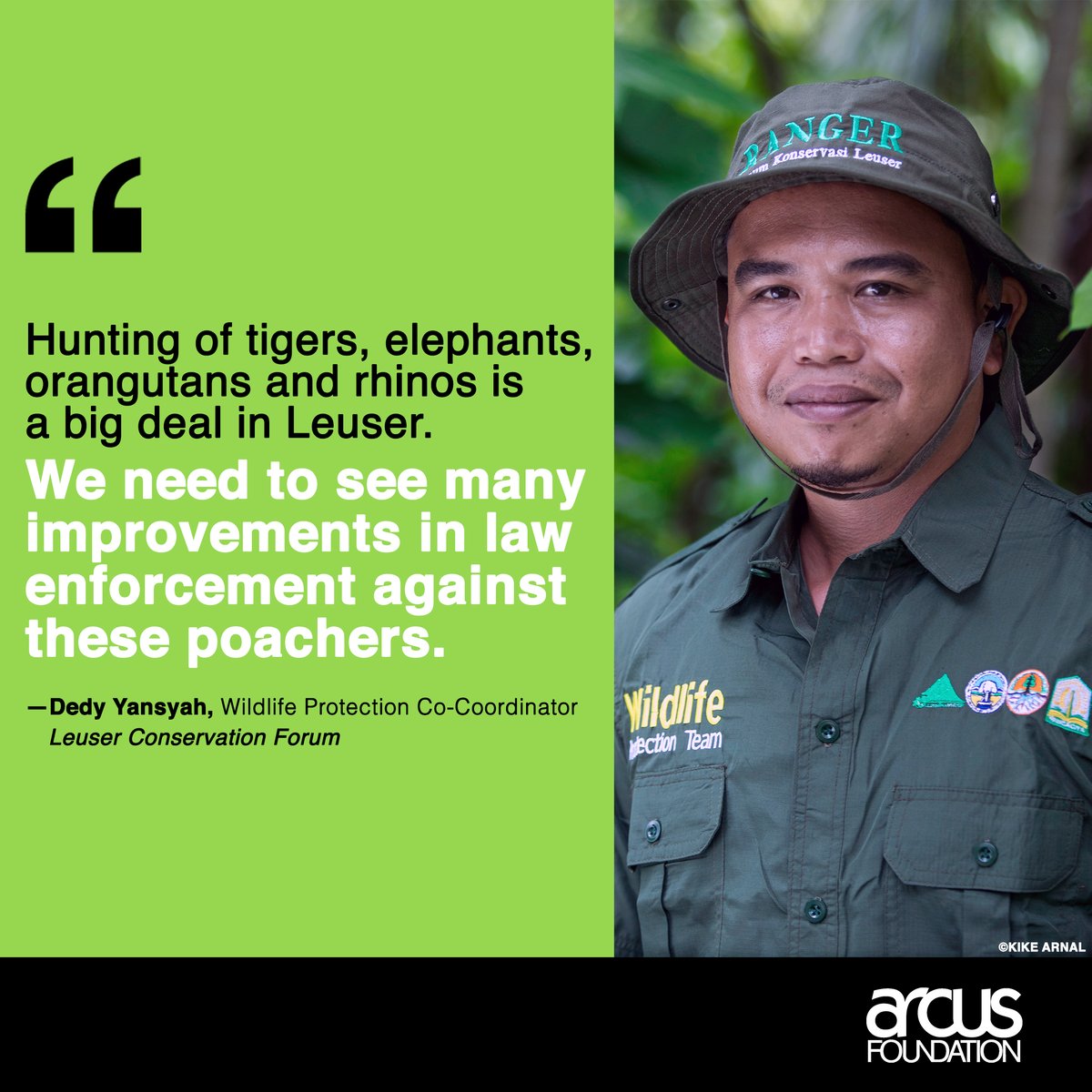 ArcusApes's tweet photo. Congratulations to @WhitleyAwards winner Dedy Yansyah of @forumleuser!

Dedy and his team are working to protect Sumatran rhinos from being hunted to extinction in Indonesia's Leuser Ecosystem, also home to critically endangered #orangutans.

Learn more: https://t.co/Bacu9pOWXl https://t.co/y3A7fT9bD2