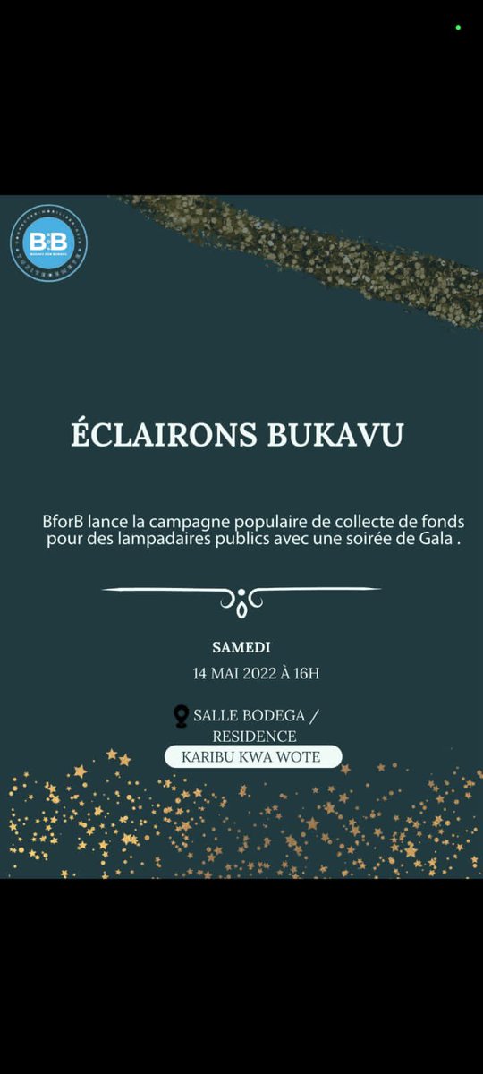 BforB lance l’éclairage public de BUKAVU, y compris pour lutter contre l‘insécurité : Joignons l’initiative!!TUJITEGEMEYE