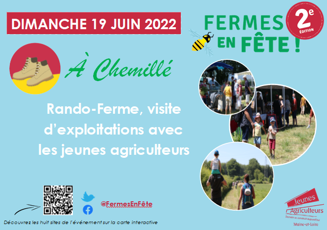 FermesEnFete's tweet photo. [𝗣𝗿𝗲́𝘀𝗲𝗻𝘁𝗮𝘁𝗶𝗼𝗻 𝗱𝗲𝘀 𝗮𝗻𝗶𝗺𝗮𝘁𝗶𝗼𝗻𝘀] Fermes en Fête revient pour une nouvelle édition ! On fait le point sur les animations proposées par les @JChemille
https://t.co/U5fAldwx1U 
🚩​RDV Dimanche 19 juin 2022, à partir de 8h30 https://t.co/JTJWbx31pP