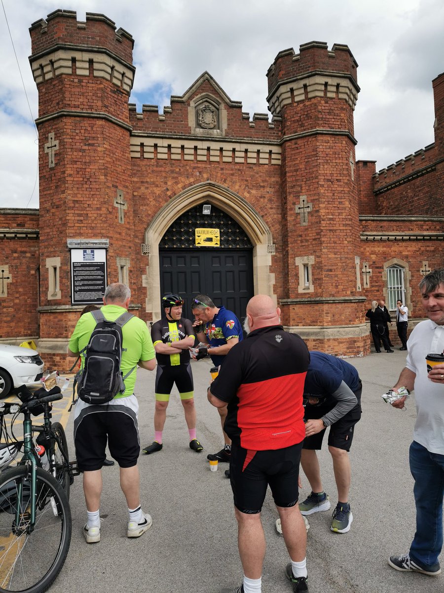 CareafterCombat's tweet photo. Quick rest break @HMPrisonLincoln thank you to the Governor for the drinks. Cheer our guys on and help them reach their target https://t.co/7vRecaLh3P https://t.co/7tj5t2j1q4