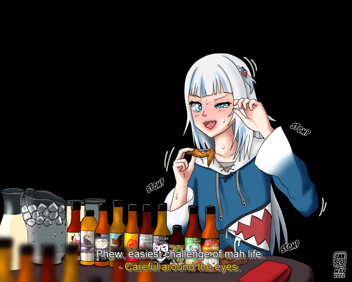 snn1395's tweet photo. "Today we're joined by @gawrgura.

She's currently the most subscribed VTuber, reaching over 3.9 million subscribers on Youtube. Her first single, 'Reflect' has over 5 million views on her YT channel,

Gura, welcome to the show."

#GawrGuraFanArt #FanArt #HololiveEN #parody https://t.co/7dAXz1gfqu