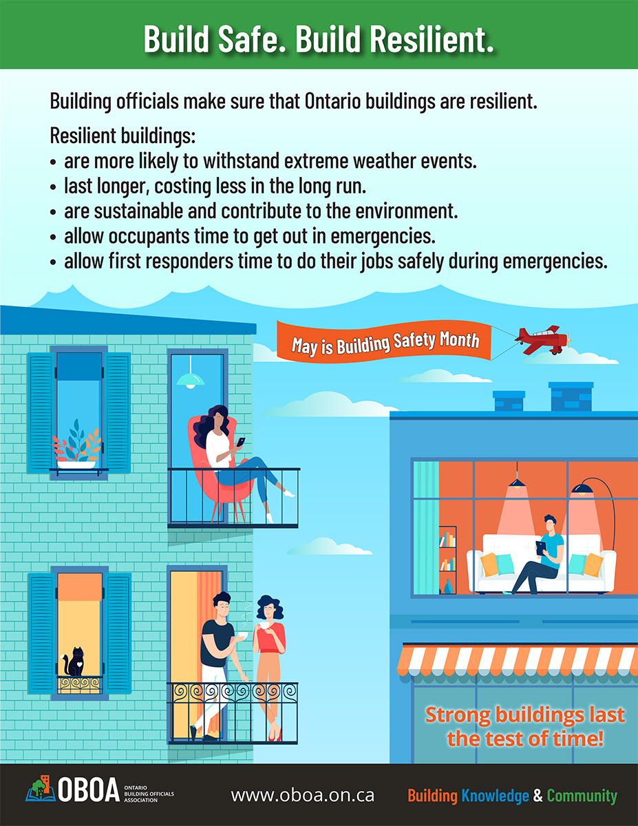 OBOA_Office's tweet image. Week two of Building Safety Month brings us to the topic of resilience. Here’s why it’s a key factor in Ontario buildings. #buildingsafetymonth #buildingsafety365 @IntlCodeCouncil #buildingcodematters