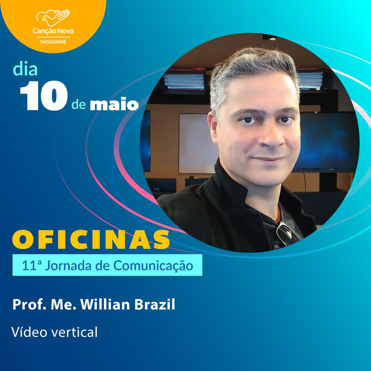 faculdadecn's tweet photo. Não perca a hora! Hoje tem Oficina!🤩

Conheça os instrutores de cada uma delas!✨

#segundodia #alunosfcn #jornalismo #radiotv
#comunicaçãosocial #faculdadecn
#FaculdadeCançãoNova
#JornadaDaComunicação2022 #oficinas #instrutores https://t.co/2YpqAojLxg