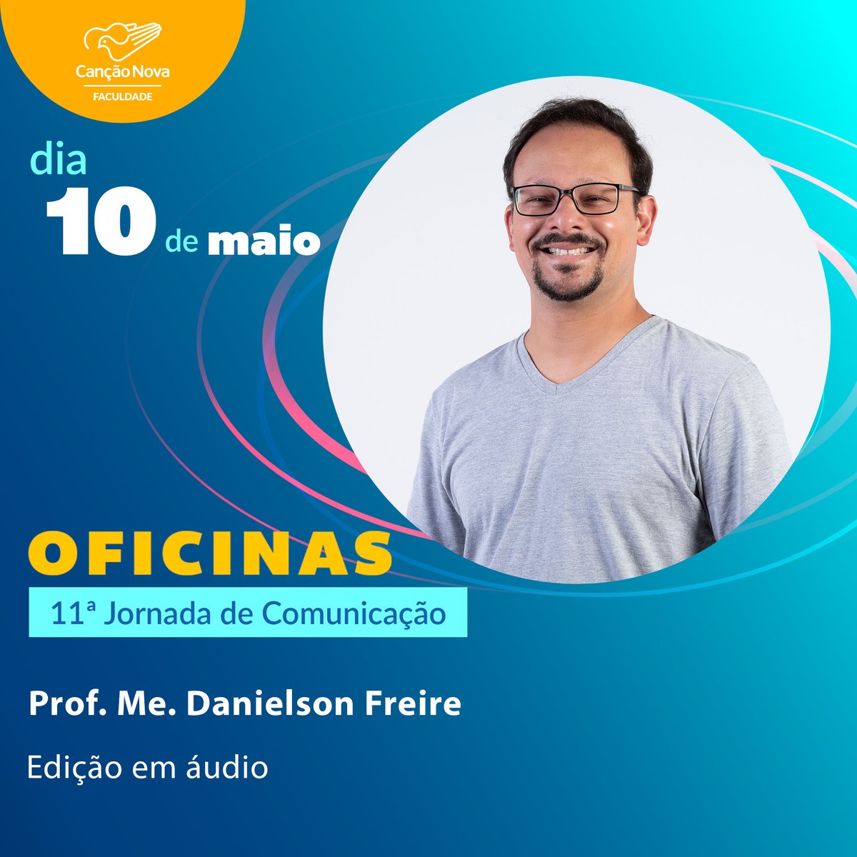 faculdadecn's tweet photo. Não perca a hora! Hoje tem Oficina!🤩

Conheça os instrutores de cada uma delas!✨

#segundodia #alunosfcn #jornalismo #radiotv
#comunicaçãosocial #faculdadecn
#FaculdadeCançãoNova
#JornadaDaComunicação2022 #oficinas #instrutores https://t.co/2YpqAojLxg
