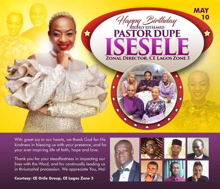 ceorile1's tweet photo. Hello Friends,
It's the BIRTHDAY of our dearest m❤️m & Zonal Director (our Advantage) — the Highly Esteemed Pastor Dupe Isesele!
Happy Birthday, Ma! We love you, so so much, Ma! Hallelujah!
#CEOrile1 #PDI2022 #PDIrocks #CelebratingPDI #OurAdvantage #CELZ3 #ExceptionalGrace https://t.co/RHnN6syTao