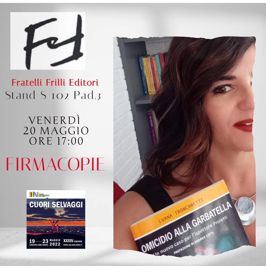 Omicidio alla Garbatella #firmacopie Venerdì 20 maggio ore 17:00 stand S102 Pad.3 Ci vediamo al #SalTo22?
#follipergialli #ispettoreproietti #librisuRoma #gialli #garbatella #scrittriciitaliane #scrittrici