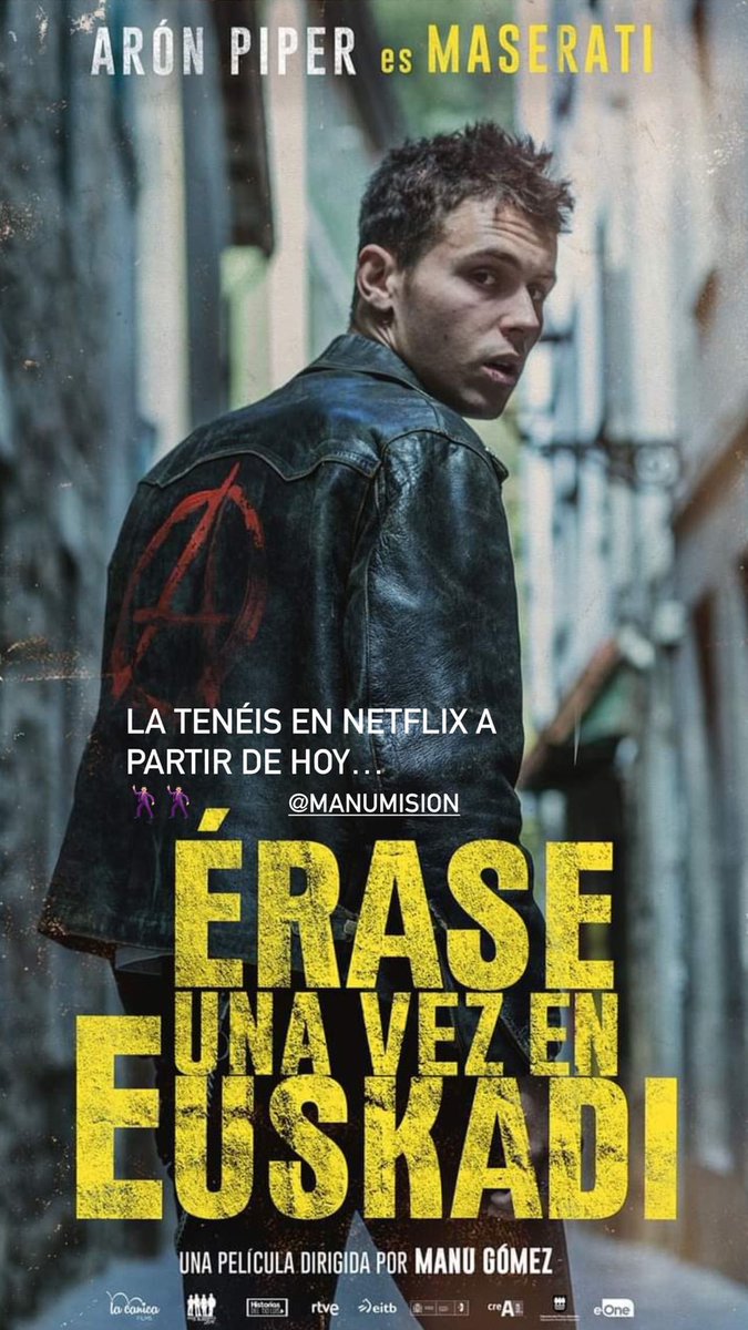 aronpiperbrasil's tweet photo. “Érase una vez en Euskadi” já está disponível na Netflix Espanha. Arón dará vida a Maserati na trama! 

📲|| Arón via Instagram Stories. https://t.co/mFjq0v5m39