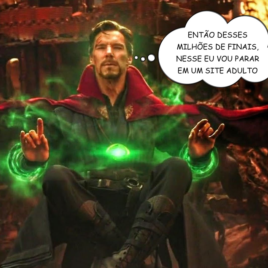 jogadorGe's tweet photo. Ahhh! Esse era o final que o Doutor Estranho viu a vitória, e o inevitável caminho para o Xvideos... https://t.co/nYGjRzvxTP