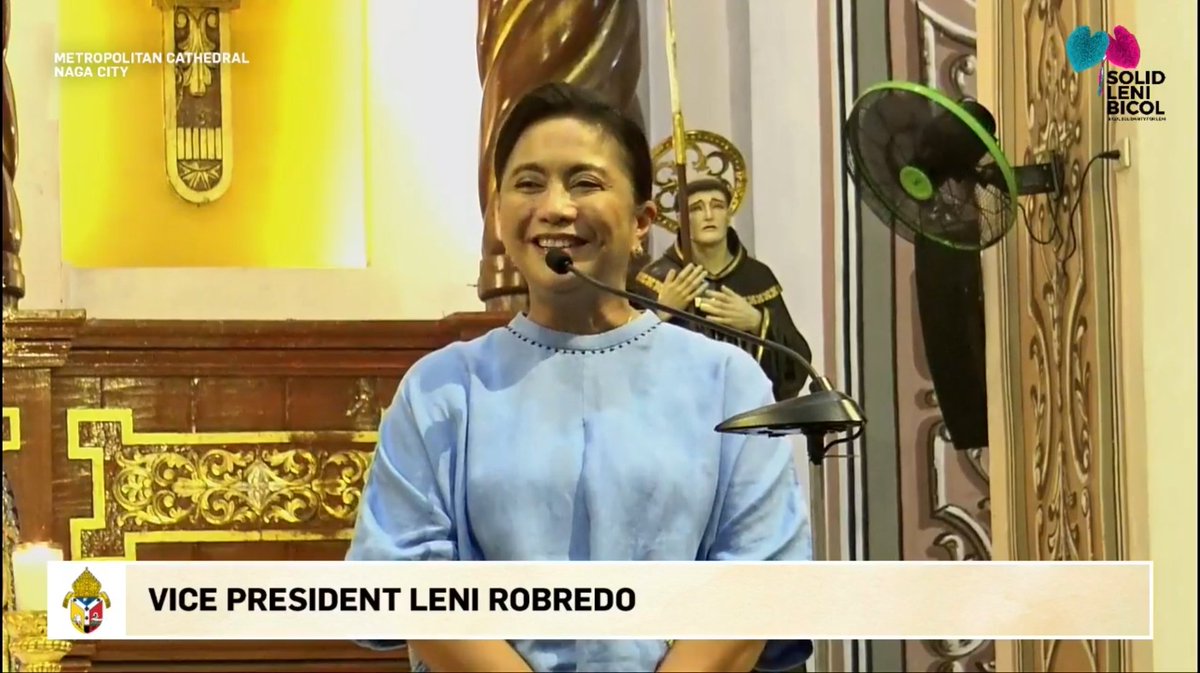 inquirerdotnet's tweet photo. LOOK: During Mass in Naga City, VP Leni Robredo thanked her supporters once again for giving their all for her campaign. However, "whatever the final result may be, let us accept it, because it can be the start of a new strength upon which we can unite." #VotePH | @krixiasINQ https://t.co/Ga9JMK1JEE