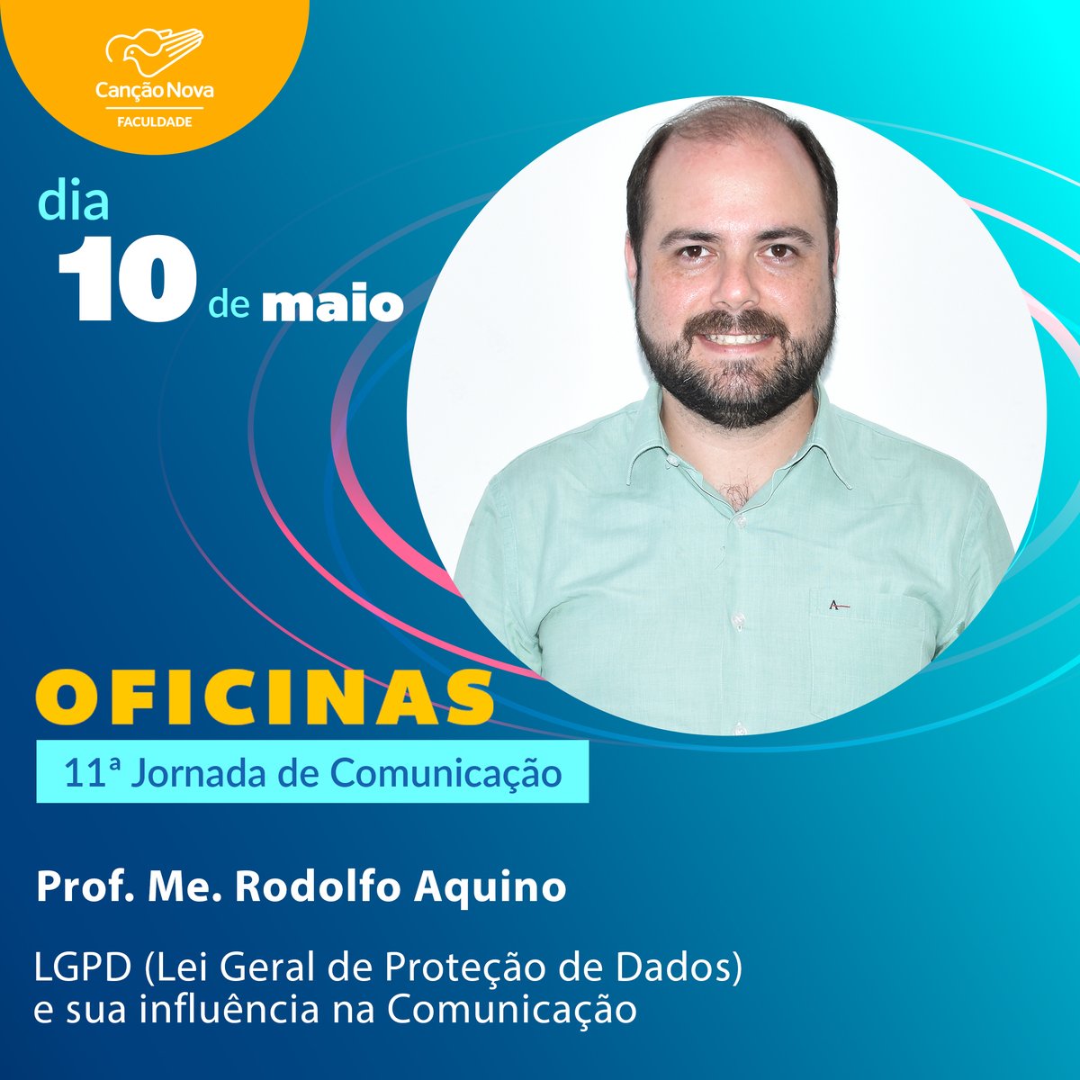 faculdadecn's tweet photo. Não perca a hora! Hoje tem Oficina!🤩

Conheça os instrutores de cada uma delas!✨

#segundodia #alunosfcn #jornalismo #radiotv
#comunicaçãosocial #faculdadecn
#FaculdadeCançãoNova
#JornadaDaComunicação2022 #oficinas #instrutores https://t.co/Ci9ProVGBq