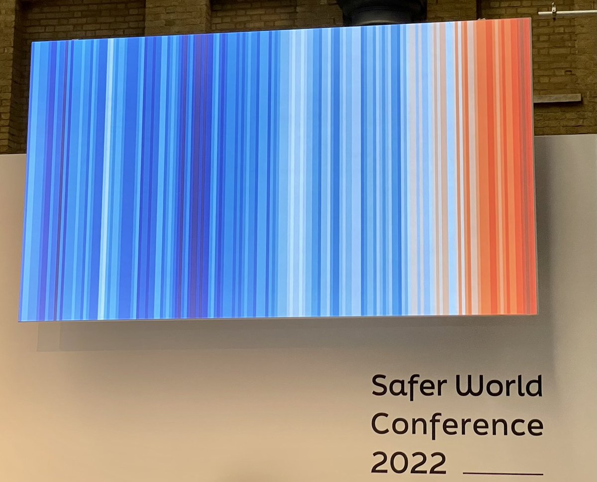 Global temperatures since 1850. Guess which end is which… Love this representation. Surely even the most cynical can spot the issue here... c/o <a href="/erikgiercksky/">Erik Giercksky</a> <a href="/globalcompact/">UN Global Compact</a> #saferworld22