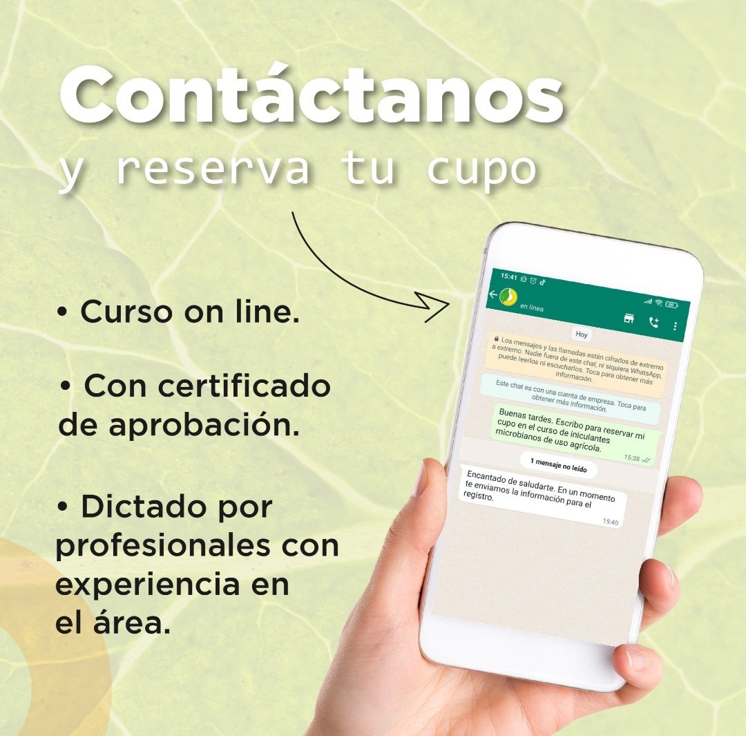 ¿Eres productor y deseas controlar a los lnsectos o usarlos a tu favor?
Este 17 de mayo llega la segunda cohorte de este genial curso.
Son 4 semanas con especialistas de primera. Aprovecha y Regístrate tecnovitaca.com 
#insectos #cultivos #biotecnologia #agricultura