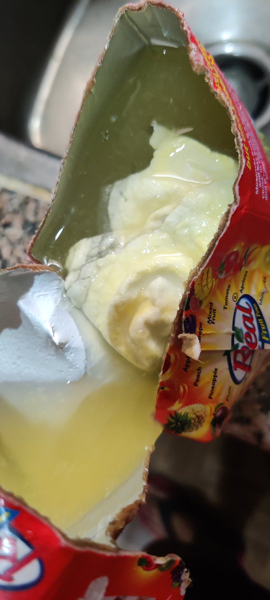 Aishwar69463504's tweet photo. Could have been writing this post from a hospital bed due to fatal food poisoning,  purchased a packet of real juice that contained some fungus or dead animal inside the packet, time to stop buying real @fssaiindia @Realjuices @jagograhakjago @Tropicana @PepsiCo @DaburIndia https://t.co/maZStTICia