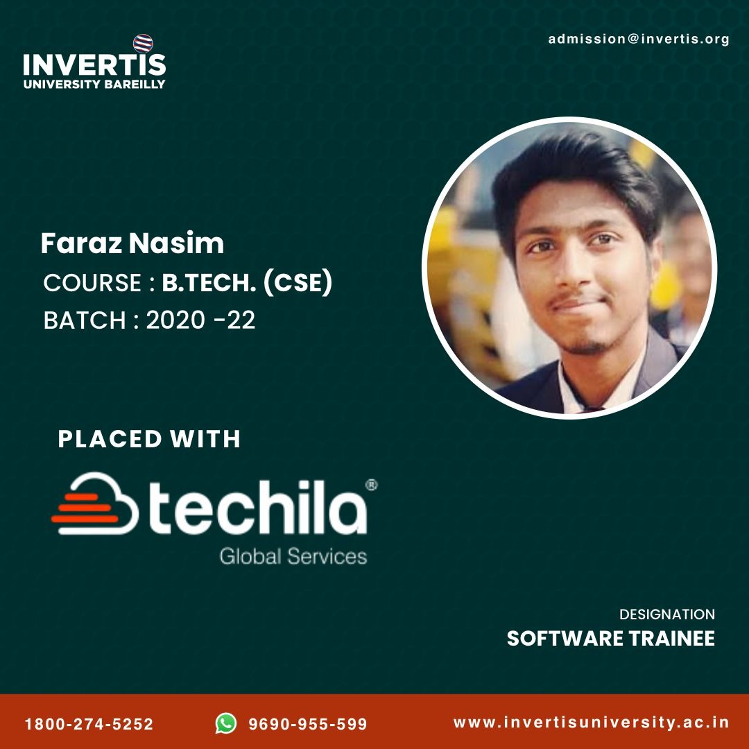 InvertisUni's tweet photo. Invertis University congratulates Faraz Nasim & Saurabh Kumar Singh.
May you both accomplish great things! We are immensely proud of you.
#techila #congratulations #welldone #appreciated #diploma #btech #btechstudent #bareilly #lifeatinvertis #invertisuniversity https://t.co/0CuXWvZput