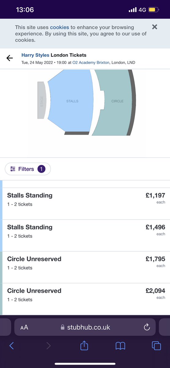 Luciaajo's tweet photo. Have these people lost their minds? Reselling a £50 ticket for 2 grand! Shocking 😮 #HarryStyles #onolondon #onoharrystyles https://t.co/wP6VGp0Htw
