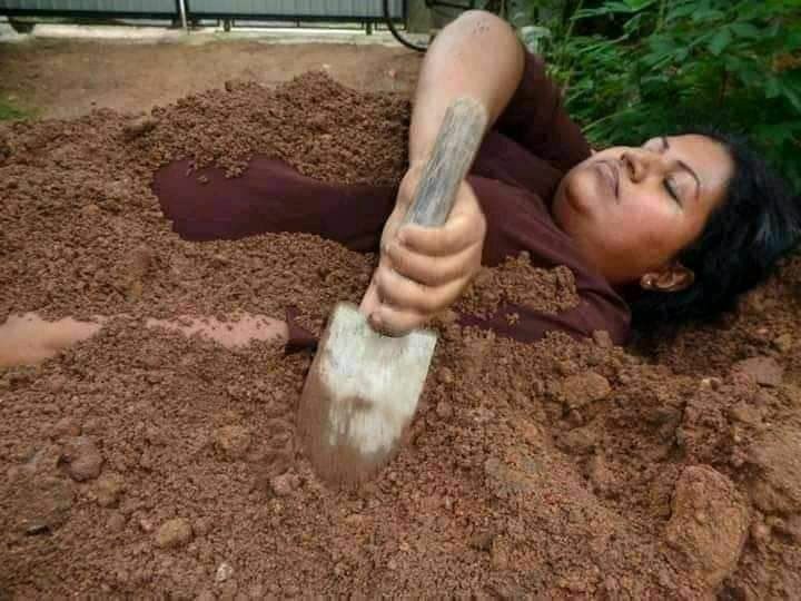 Digging my own grave rn after seeing the election results, Philippines is fucked up☠️☠️

#LetLeniKikoLead #PilipinasAnoNa  #AYOKONA