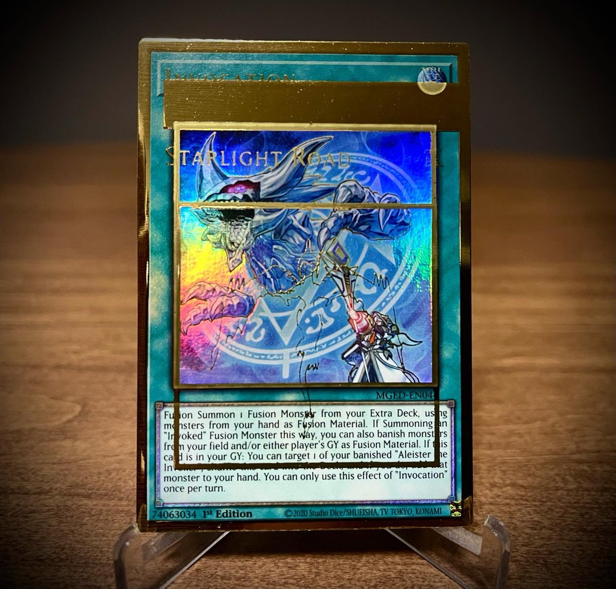 Invocation with the nameplate and foil box of starlight road printed over  the original card. #yugiohcollection #yugiohmissprint #misprint #error  #yugiohtcg #yugioh #yugiohcards #yugiohcommunity #yugiohcard  #yugiohmisprint #ghostrare #yugiohghostrare ...