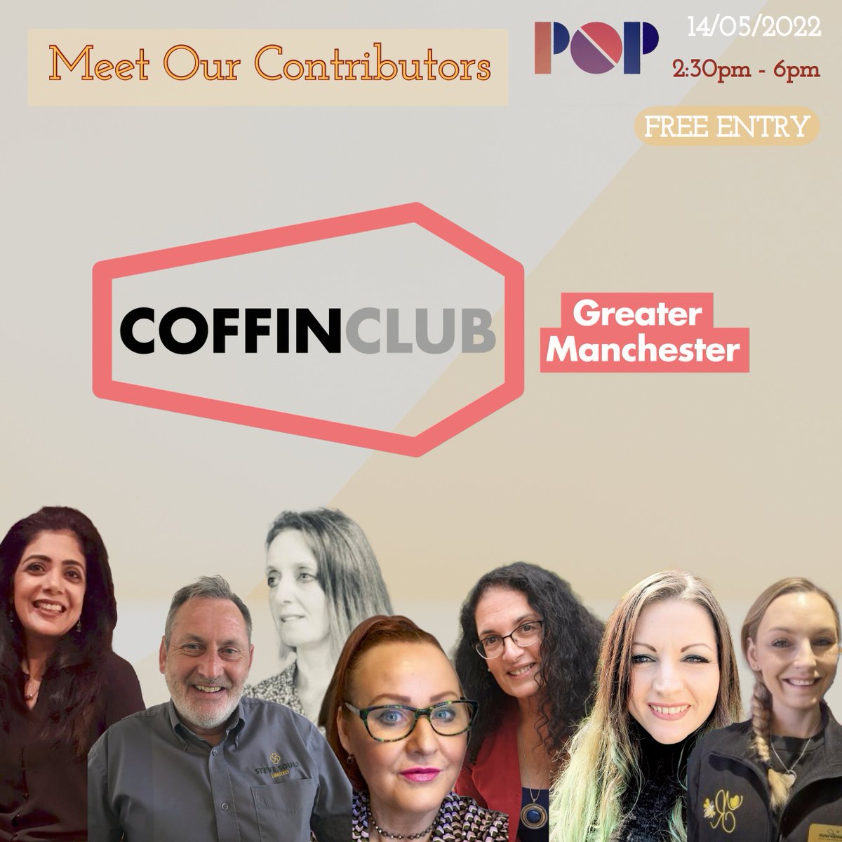 CoffinClubGM's tweet photo. We have a range of wonderful speakers at our event this Saturday 14/05/2022, delivering insightful talks and answering all of your questions. 

@CorpPOPHyde 2:30pm - 6pm #FreeEntry #Tameside #GreaterManchester #Manchester #CoffinClub https://t.co/PcrSQSYJLU