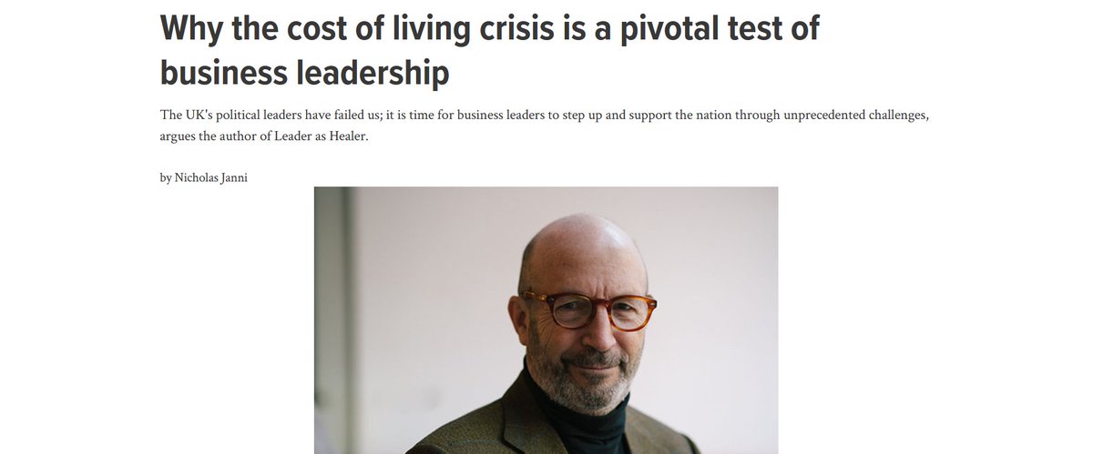 The world is shaking.

Leaders are facing disruption like never before - the cost of living crisis is the latest grave threat.

In fact, this crisis will be a pivotal test of business leadership.

I wrote an article for <a href="/MT_editorial/">Management Today</a> on this topic here: managementtoday.co.uk/why-cost-livin…