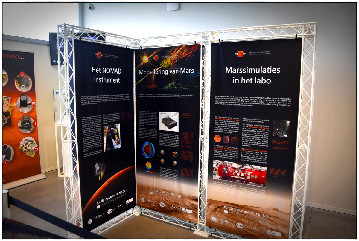 BIRA_IASB's tweet photo. Een #tentoonstelling over #Mars is op dit moment lopende bij @astropolisbe (tot 31/10)
Je zal niet alleen meer te weten komen over de planeet, maar ook op de hoogte zijn van het lopende onderzoek, zoals ons internationaal RoadMap-project 🇧🇪🇪🇸🇩🇰🇩🇪
#RoadMapMarsDust https://t.co/D95owJys04