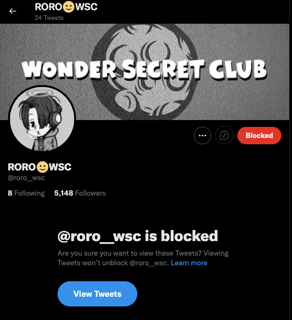 WSecretClub_nft's tweet photo. ⚠️Attention
Fake roro acc have been created. The only real founder acc are @roro_wsc and @Low_wsc. 

We never send dm directly from us. If you receive a suspicious dm, please block it immediately. 

Please be sure to pay attention. https://t.co/yz9Q90kaOE