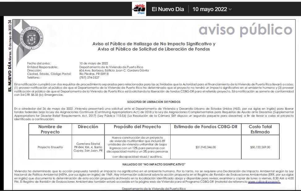 $50,122,269.00 para construir 89 unidades de vivienda equivale a $563,171.56 POR VIVIENDA. En serio? Por cosas como estas es que el gobierno fracasa.