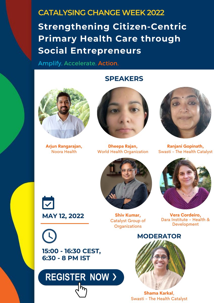SwastiHC's tweet photo. Swasti is hosting a session to discuss the need for strengthening citizen-centric PHC services at #CCW2022 🗓️12 May (Thu) 🕔6:30 PM IST

Register to join #socialinnovators - @Hungarious_Jun @dheepa_rajan @Cracking_Codes @shiv_catalysts @ShamaKarkal 👇

https://t.co/a3dUmdCa1e https://t.co/jAdDq59Ipb
