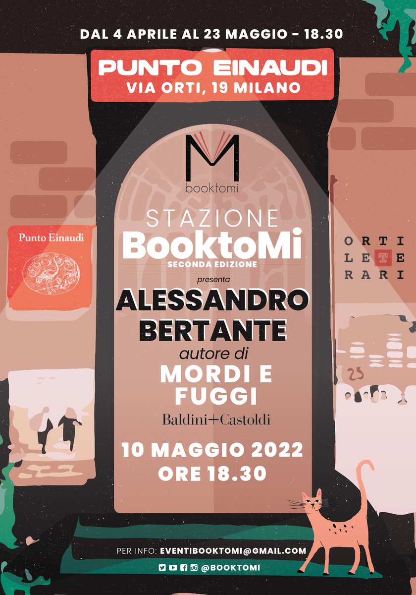 BaldiniCastoldi's tweet photo. Alessandro #Bertante e il suo #romanzo candidato al @PremioStrega vi aspetta alle 18.30 a #Milano a #BookToMe.
"#MordiEFuggi, Il «romanzo delle #BR» è anche altro: è il romanzo di un sogno o di un’illusione. Cambiare il mondo e cambiarlo con le armi."
https://t.co/gSVEGXHOnj https://t.co/eMSAgqtUnK