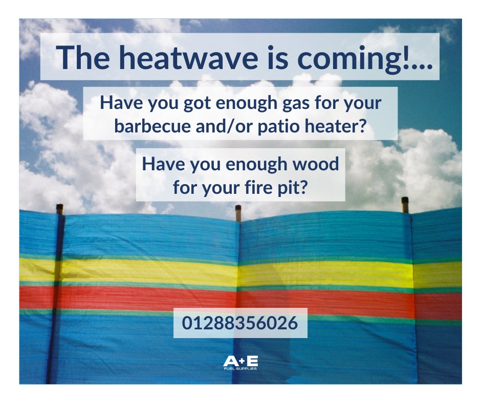 What we all want to hear... ☀️

There's sure to be a lack of break rolls &amp; burgers in Morrisons so best get ready!

Check gas levels, check your log pile, and have you got fire lighters?

If you'd like a delivery, let us know👌 01288356026 📞

#AEFuelSupplies #bude #heatwave