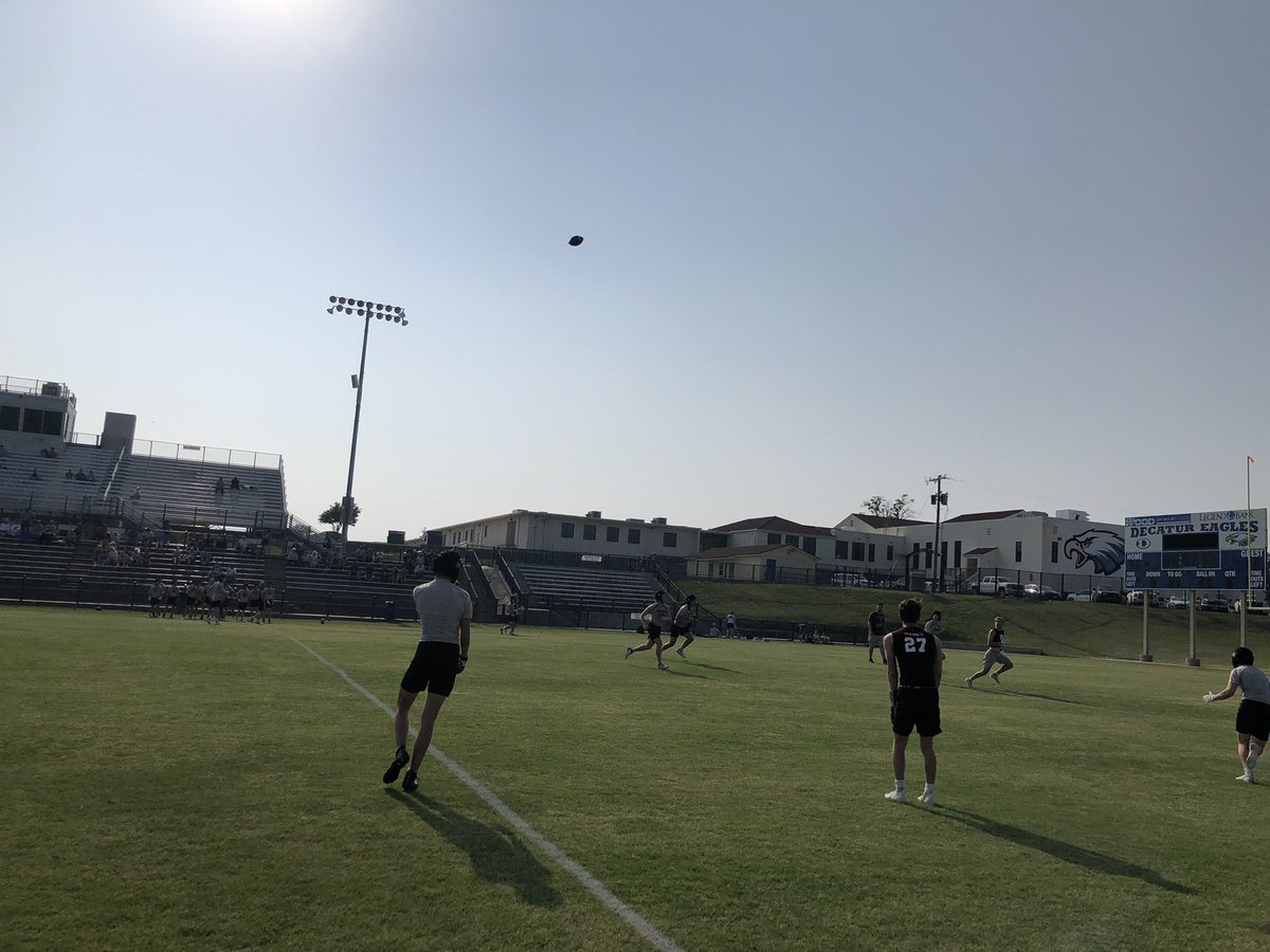 The Bulls football teams are hard at work preparing for next season. Tonight was 7 on 7!!