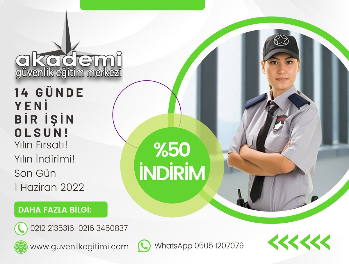 Dikkat. %50 İndirdim. Özel Güvenlik Görevlisi Olmak Çok Kolay, Çok Hesaplı. 14 Günlük Eğitim ile Yeni Meslek, Bir Kariyer, Yeni Bir İş. #özelgüvenlik #özelgüvenlikeğitimi #güvenlikeğitimi #temeleğitimi #yenilemeeğitimi #silahfark #güvenlikbizimişimiz #güvenlik #güvenlikgörevlisi