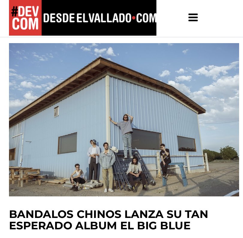 desdeelvallado (@desdeelvallado) on Twitter photo BANDALOS CHINOS LANZÓ SU TAN ESPERADO ALBUM EL BIG BLUE - Desde el Vallado - Donde la música no descansa. <a href="/desdeelvallado/">desdeelvallado</a> desdeelvallado.com/lo-nuevo/1982-… <a href="/BandalosChinos/">Bandalos Chinos</a> <a href="/jacomunicacion/">JA! Comunicación</a> BANDALOS CHINOS LANZÓ SU TAN ESPERADO ALBUM EL BIG BLUE - Desde el Vallado - Donde la música no descansa. <a href="/desdeelvallado/">desdeelvallado</a> desdeelvallado.com/lo-nuevo/1982-… <a href="/BandalosChinos/">Bandalos Chinos</a> <a href="/jacomunicacion/">JA! Comunicación</a>