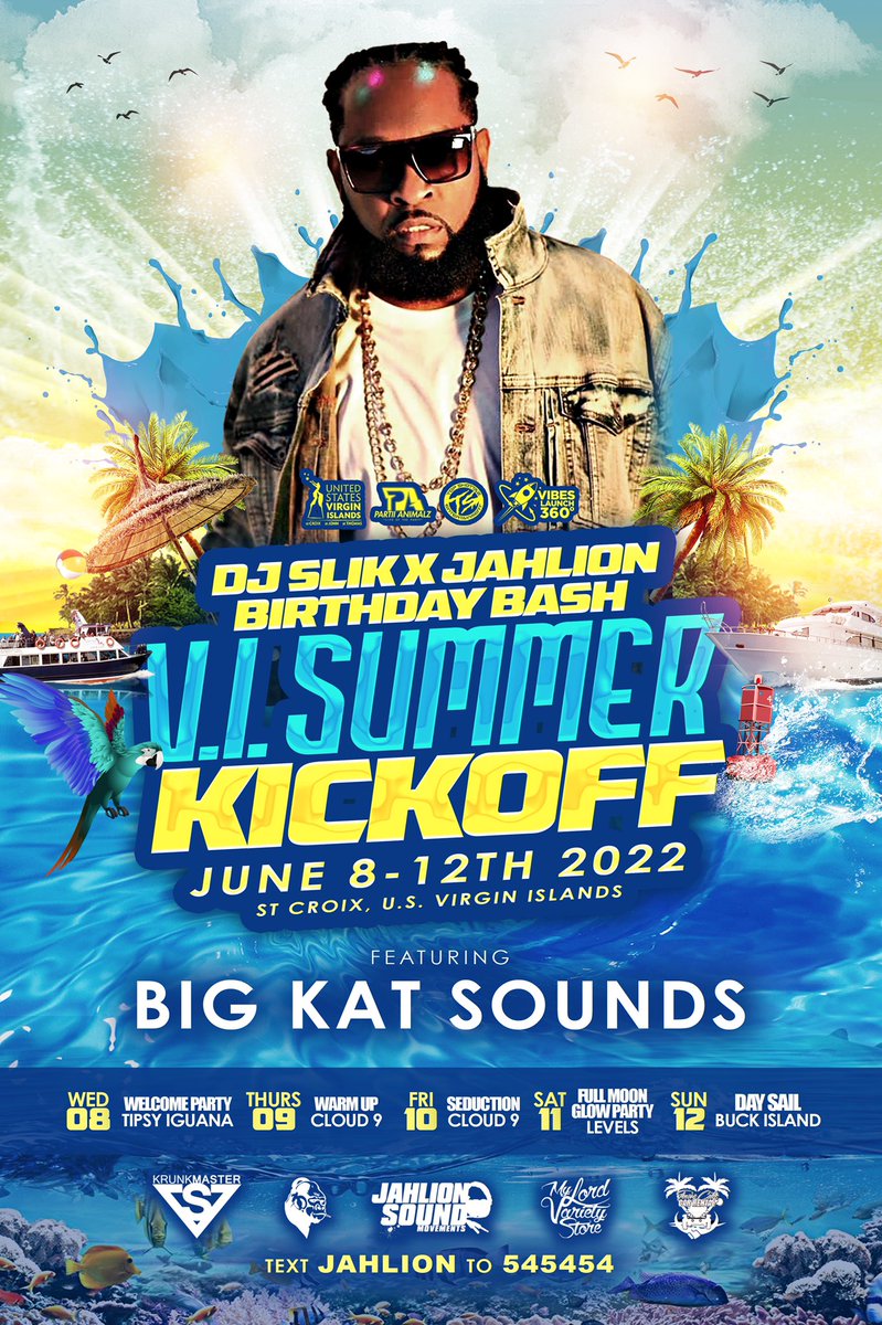 VISummerkickoff's tweet image. TEXT JAHLION TO 545454

@Krunkmaster x @JahlionSound