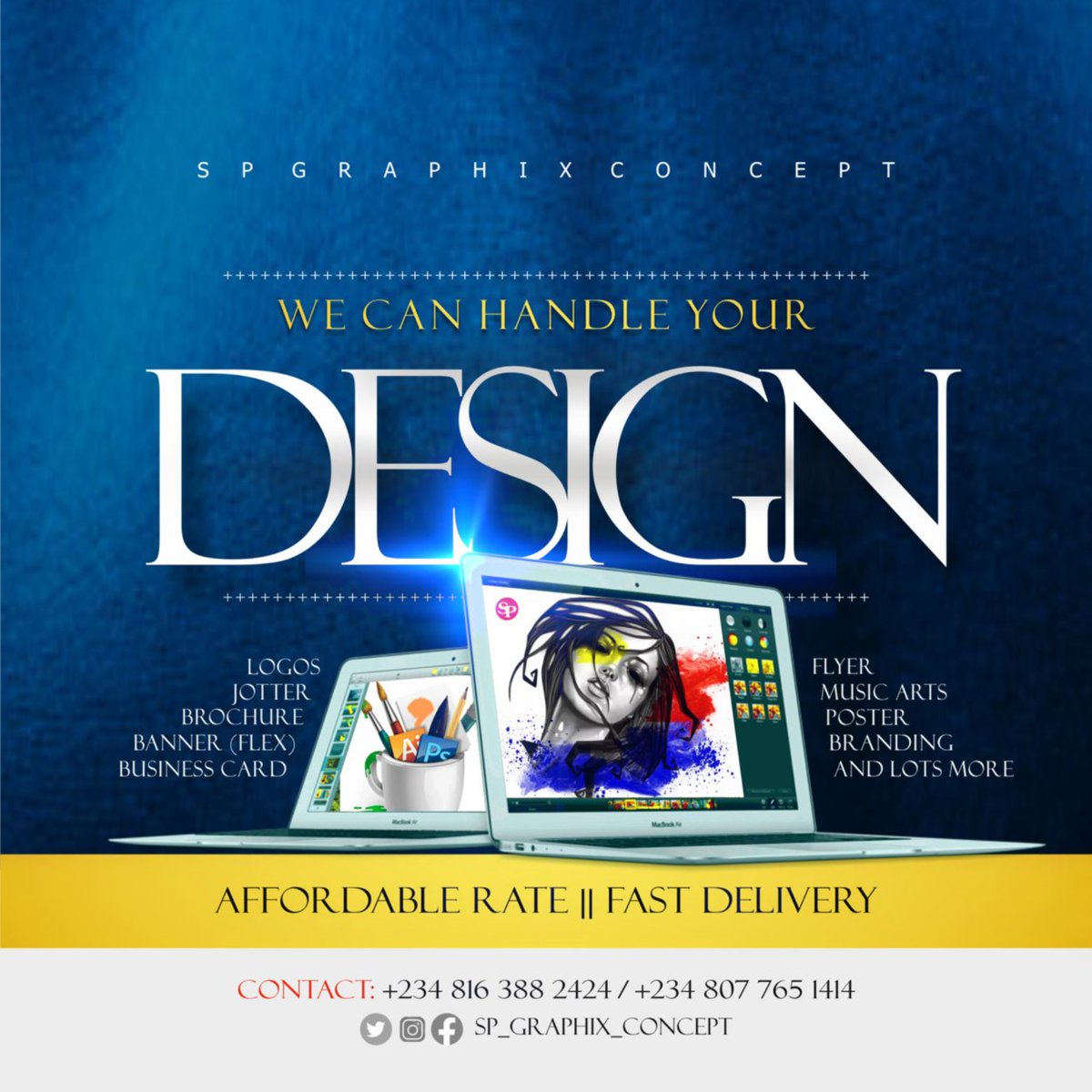 graphix_sp's tweet image. Affordable rate + Fast delivery 🔌✌