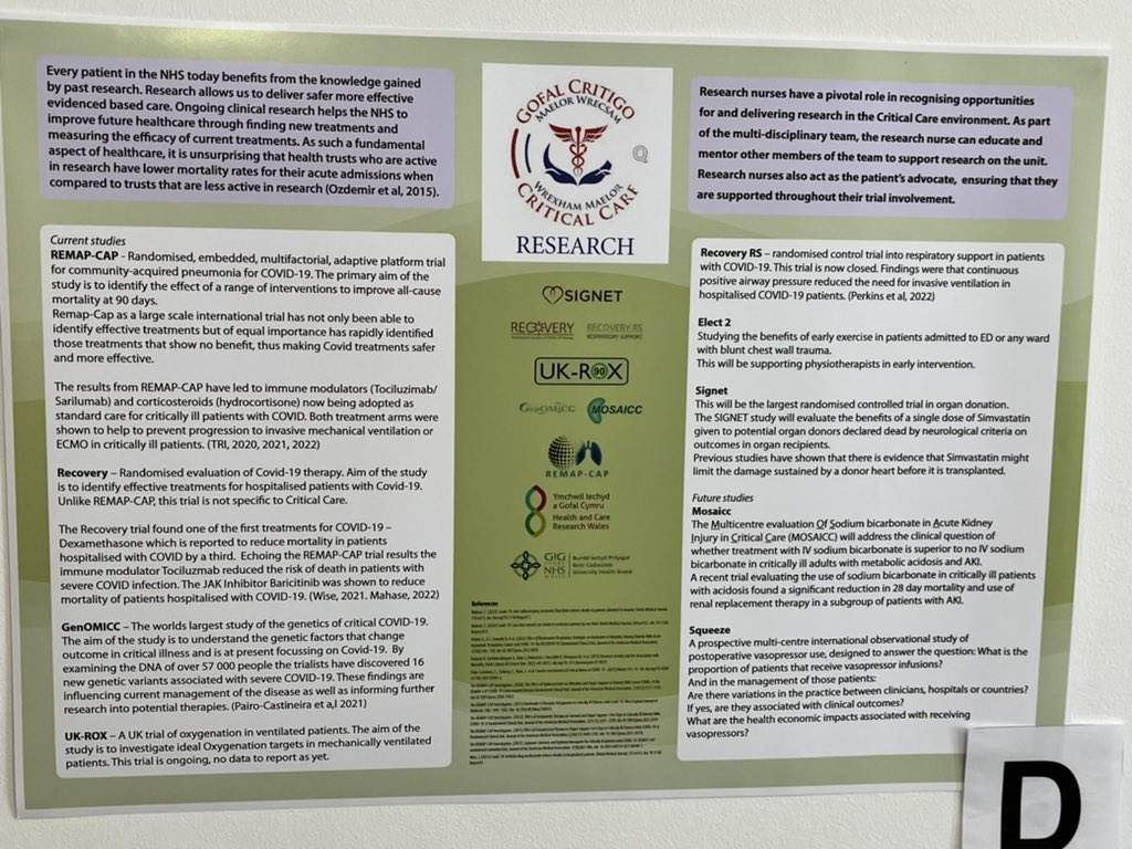 Critical Care Research Wrexham Maelor tweet media