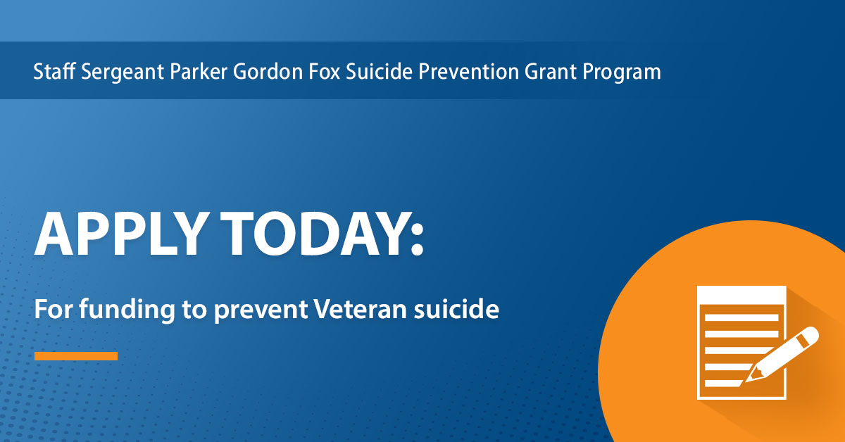 Did you know organizations can apply for up to $750,000 for Veteran #suicideprevention grant funding? Don’t wait to apply—the deadline is June 10.

Find more information: bit.ly/3vY966v