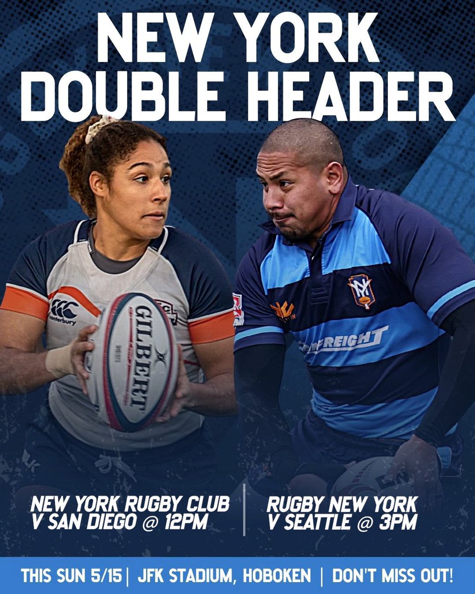 rugbynewyork's tweet photo. Itβs a New York takeover this Sunday π½
Weβre excited to announce that @NewYorkRugby Women will be playing San Diego before our match against Seattle to kick off a huge day of rugby in Hoboken!
Tickets selling fast. Get yours now:
https://t.co/zznVYqt69G https://t.co/xlgS3OHtNM