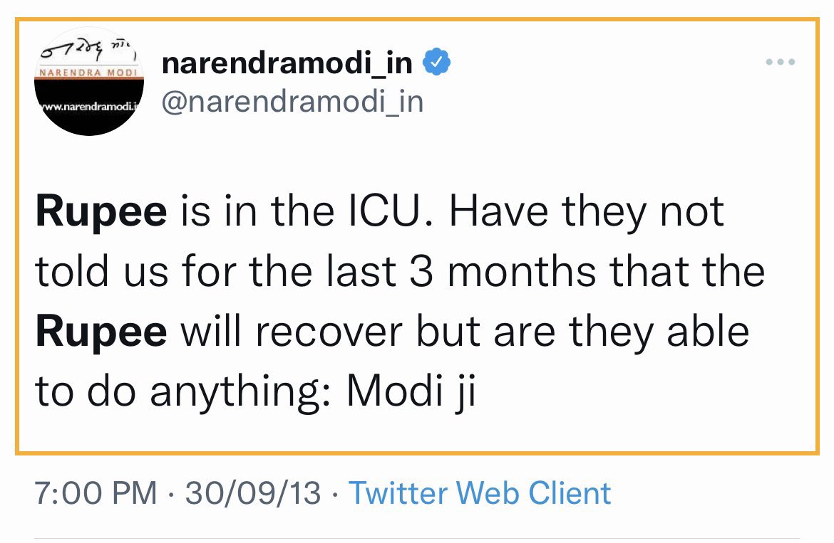 ysathishreddy's tweet photo. ‘Rupee is not losing strength because it’s size has changed. It is because those sitting in Delhi are busy in corruption’ : CM Modi to PM Modi
#CMModiVsPMModi
#RupeeVsDollar #RupeeFalls #Modi_Liar_Hai https://t.co/7JWu2lf0Bg