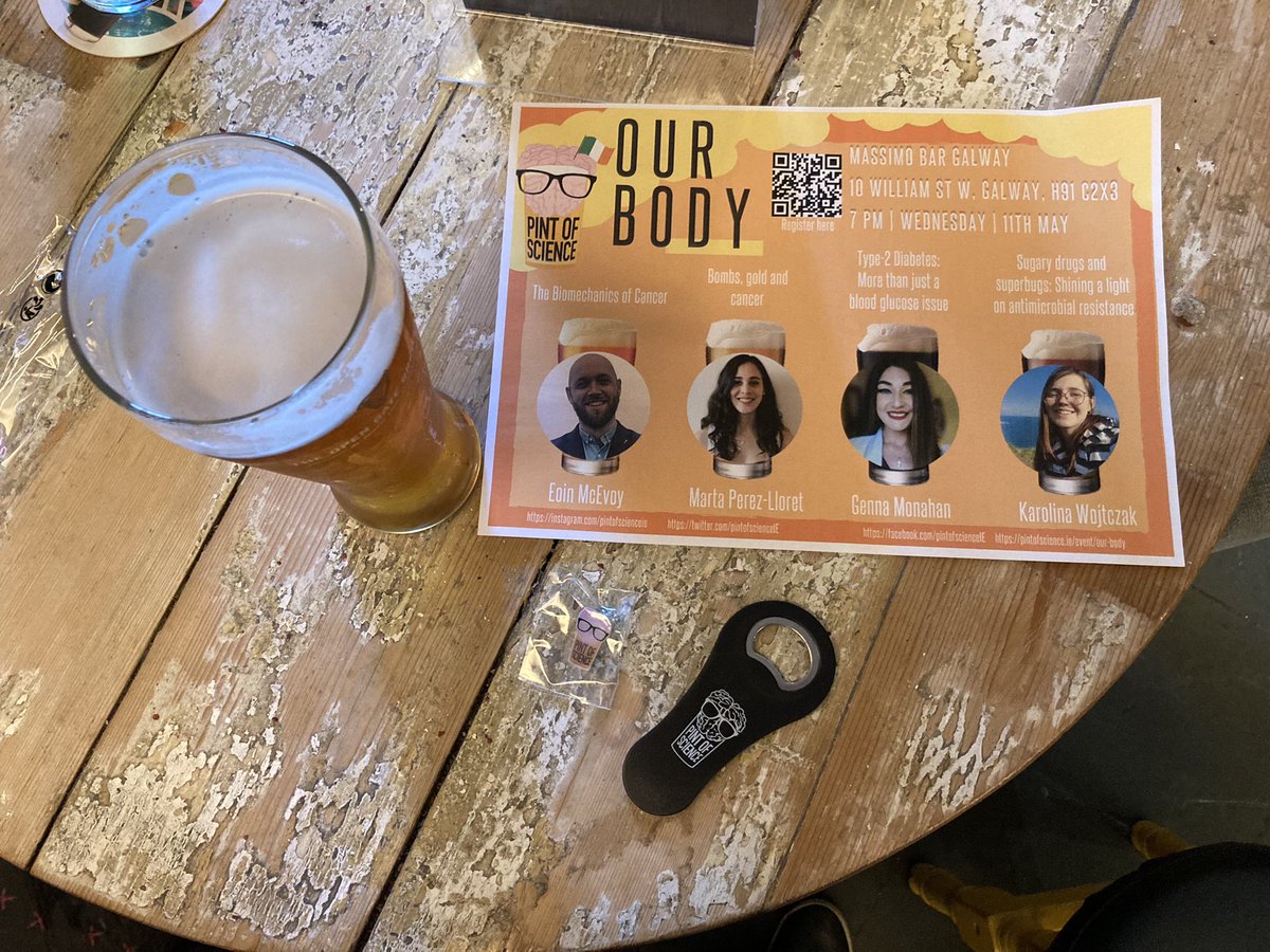 MartaPrezLlore1's tweet photo. Ready for tomorrow? @pintofscienceIE #pint22 https://t.co/deETpMeOJu