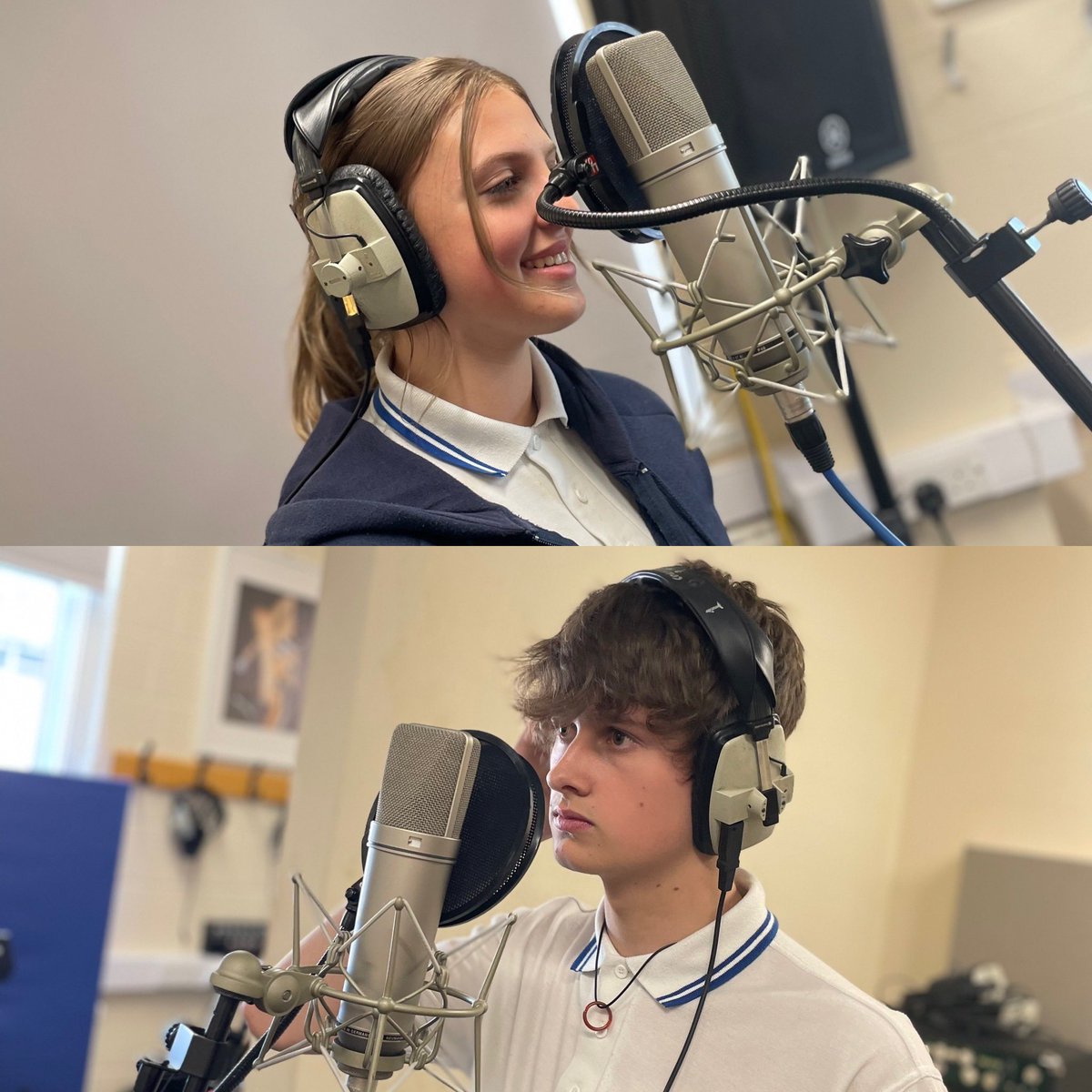IslwynMusic's tweet photo. Year 11 have had an amazing afternoon recording over at @coleggwent thank you so so much to @PaulMorriswales and Geraint for hosting us and giving us a flavour of life after school. Not forgetting the awesome goody bags! Can’t wait to hear the final mix 😃❄️🚔 https://t.co/pPk9MgkeRw