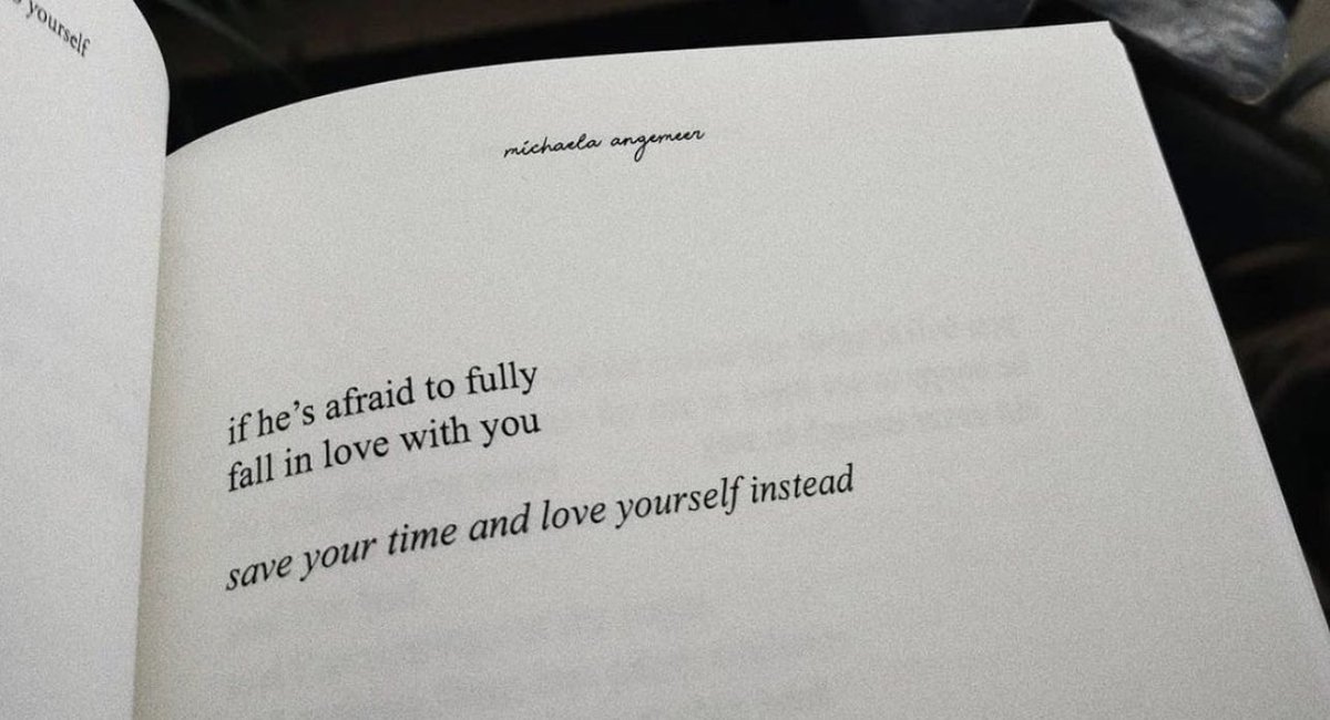 save your time and love yourself.