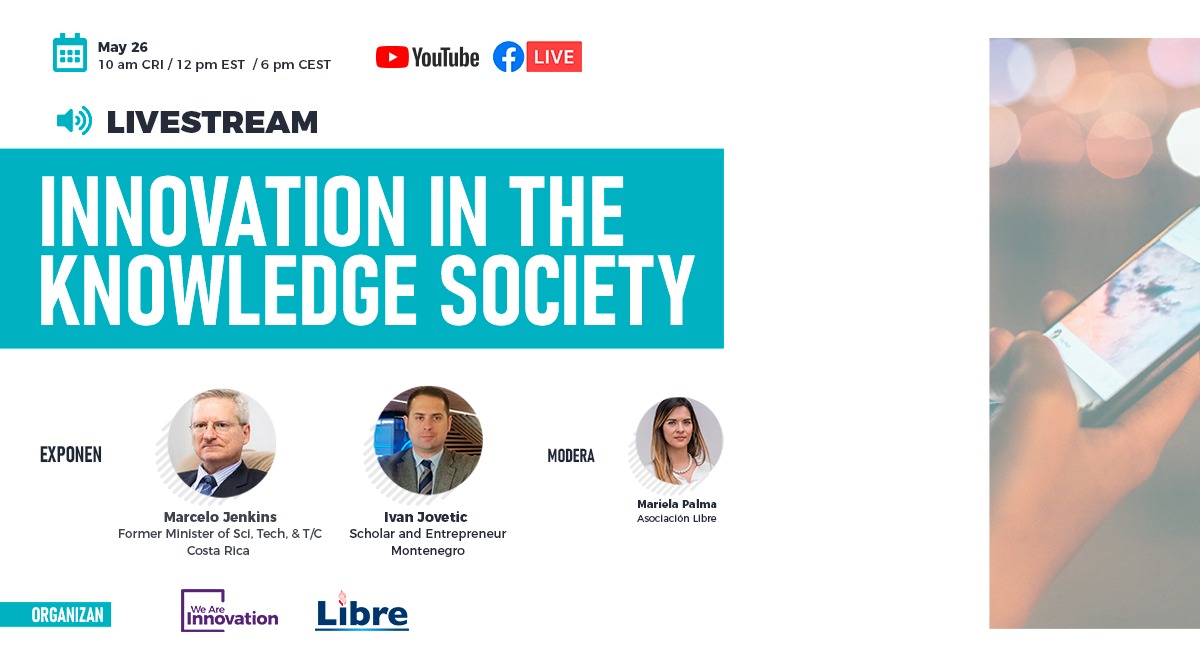 LatAmInnovacion's tweet photo. We Are Innovation💡-la organización hermana de Somos Innovación para Europa- organiza el Livestream «Innovation in the Knowledge Society». 

Speakers: Marcelo Jenkins e @ivan_jovetic
Moderadora: @marielapalmac

Via YouTube Live📺: https://t.co/Q4ZVirm2HW
Idioma🗣️: Inglés https://t.co/VHFJmt2PaC
