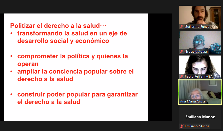 ForoSaludMza's tweet photo. Segundo módulo de nuestra Diplomatura en Salud Colectiva Latinoamericana. 
"Determinación Social de la Salud y Epidemiología Crítica", con la contundente disertación de Ana María Costa (@costanamaria ), directora del @CebesBR https://t.co/WHXb9jusyJ