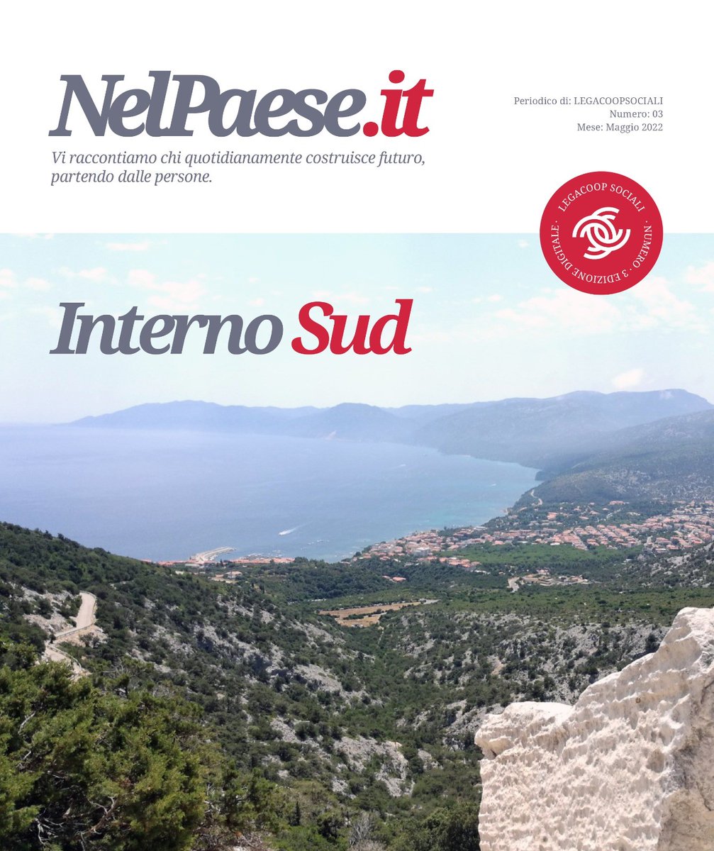 📢 SAVE THE DATE - Il 17 maggio presentiamo il I numero del 2022 del magazine <a href="/nelpaeseit/">@nelpaese.it</a> dedicato al Sud e alle Aree interne. Presentazione via zoom con <a href="/Carlo_Borgomeo/">Carlo Borgomeo</a> e <a href="/andreamorniroli/">andrea morniroli</a>👉 bit.ly/3N04LFK <a href="/ConilSud/">Fondazione CON IL SUD</a> <a href="/DD_Forum/">Forum Disuguaglianze Diversità</a>  <a href="/LegacoopN/">Legacoop Nazionale</a> <a href="/PicoCoop/">Fondazione PICO</a> <a href="/Felimelli/">Mellie</a> <a href="/peppemanzo/">giuseppe manzo</a>