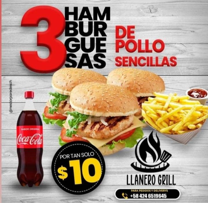 lanoticiazulia's tweet photo. Disfruta de Pollo a la #Broaster y #Brasa en @llanerogrillojeda
#Hamburguesas de
¡Pollo o carne, como la prefieras!
Arepas #Patacones Postres
Calle Venezuela entre la Vargas y la L #CiudadOjeda
Pedidos y deliveryl WhatsApp: 0424-6519645
Instagram @llanerogrillojeda https://t.co/Mqf29Juxij