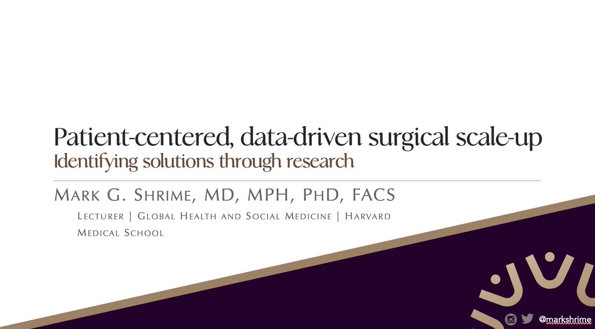 Looking forward to speaking to the @OSGlobalSurgery fellows this morning about data-driven surgical scale-up:

Why building the evidence base is important, what to study, how to study it, and why it feels like no one's listening

#globalsurgery